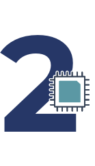 A blue logo with the word 2 on it.