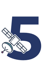 An image of a satellite with the number 5 on it.